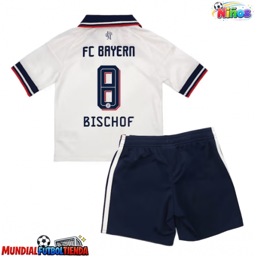 Camiseta Bayern Munich Tom Bischof #8 Segunda Equipación Replica 2026-27 para niños mangas cortas (+ Pantalones cortos)